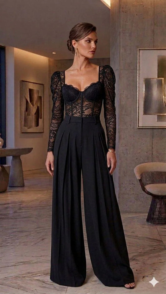 Alttan çıtçıtlı kollu full dantel büstiyer siyah